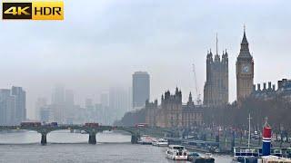 This is NOT dystopian London but just a Foggy Day | A FOGGY London Walk - Feb 2025 [4K HDR]