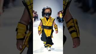 Baby Fashion Show with mortal kombat Outfit #baby #cute #babyfashion #mortalkombat