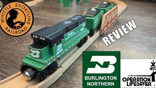 WHITTLE SHORTLINE BURLINGTON NORTHERN OPERATION LIFESAVER ENGINE AND BN HOPPER CARS REVIEW