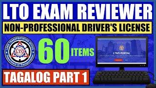 NEW LTO EXAM REVIEWER PART 1 (TAGALOG) | NON-PROFESSIONAL DL | LTMS PORTAL EXAM