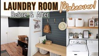 LAUNDRY ROOM MAKEOVER! 2020 | MID-CENTURY MODERN ROOM MAKEOVER