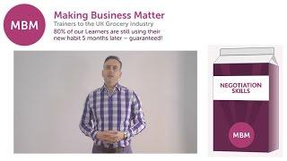 Negotiation Skills Training - MBM Training Course |  Course Introduction |  MBM's Sticky Learning.