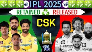 IPL 2025 Chennai Super Kings Released and Retained Players List | CSK Released Players | CSK Team