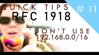 Know where to use your subnets!!! RFC1918