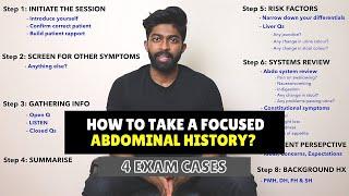 OSCE History Taking - FOCUSED ABDO History + 4 exam cases