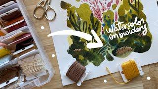 Stitching on Paper: Mixing Watercolor & Embroidery art