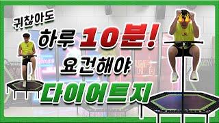 집콕러를 위한 하루 10분 초간단 다이어트 운동 추천 - 점핑다이어트 점핑 트램폴린
