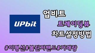 업비트 트레이딩뷰 차트설정하는방법 (볼린저밴드,이동평균선,rsi,추세선,거래량)