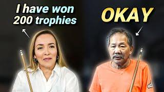 Very Confident PLAYER Thinks She Can Intimidate 64-Year Old EFREN REYES