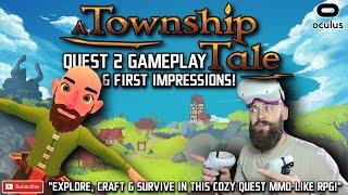 A TOWNSHIP TALE QUEST 2 GAMEPLAY // First Impressions of This Multiplayer VR RPG // Oculus Quest 2