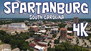 Spartanburg South Carolina 4K  (DJI Mavic Air 2 Drone Footage)  The Hub City in Upstate SC !!!