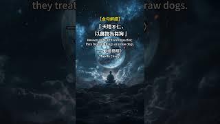 【金句解讀】：「天地不仁，以萬物為芻狗。」——《道德經》宇宙的無私法則#shorts#天地不仁 #道德經 #道家哲學#陰陽平衡#自然法則#人生無常 #宇宙智慧#道法自然#心靈覺醒#無為而治#東方智慧