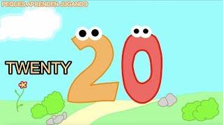 Números en inglés del 1 al 20  Counting numbers from 1 to 20  Video de Peques Aprenden jugando