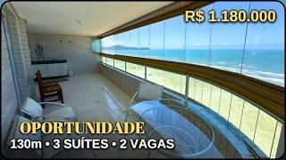 #223 APARTAMENTO FRENTE MAR COM 3 DORMITÓRIOS EM PRAIA GRANDE - AVIAÇÃO