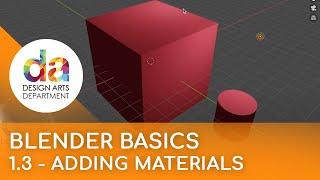 Blender Basics 1.3 - Adding Materials to an Object