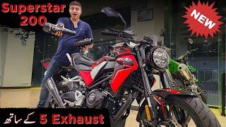 Superstar 200CC Sound test with 5 exhaust | Pk Bikes| Best Heavy Bikes In Pakistan