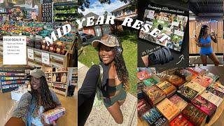 MID YEAR RESET    revamping my vision board, new gym, healthy meals, book shopping, mini glow up!