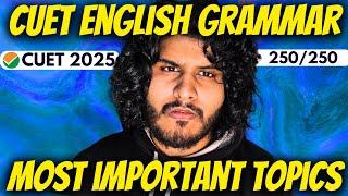 CUET English 2025: GRAMMAR Masterclass | Most Important Topics in Verbal Ability | #CUET