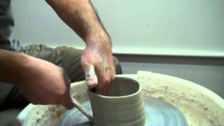 Akira Satake: Throwing a Chawan (Japanese ceremonial tea bowl), slip applied.