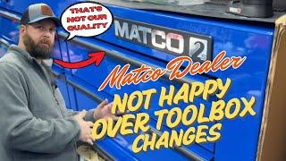 Matco Dealer Speaks On Changes To The Toolbox Line, And He Isn't Happy About It.