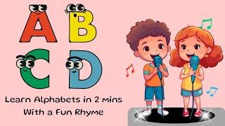 ABC Song | PHONICS with a rhyme |Learning through play | A for apple, B for ball -esl, efl