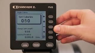 Setting up a Calorie Workout on your Concept2 Monitor