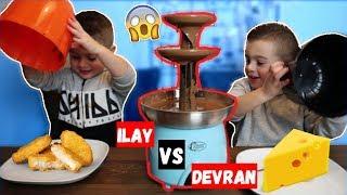 DEVRAN VS ILAY: CHOCOLADE FONDUE CHALLENGE! | LAKAP JUNIOR