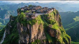 Amazing cliff village | The most dangerous way home