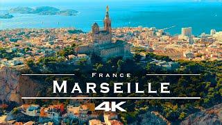 Marseille, France  - by drone [4K]