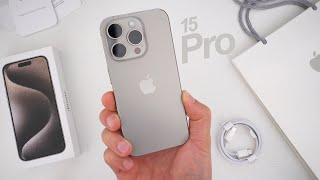 iPhone 15 Pro Unboxing, Hands-On & First Impressions! (Natural Titanium)