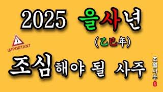 [2025년 운세] 을사년 조심해야 될 사주!