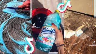 2H Satisfying Sudsy Floor Scrubbing and Cleaning ASMR TikTok CompilationCleaning TikToks