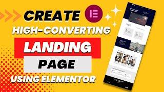 how to create a landing page in WordPress for free || create landing pages for google ads #elementor