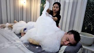 ASMR Intense foam massage in Turkish Hammam