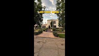 Check out this unique historic home in El Paso with a huge pool in the backyard!