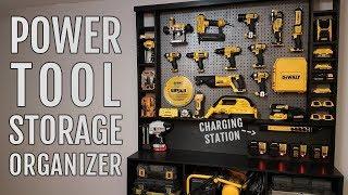 Diy Power Tool Storage Organizer w/ Charging Station