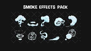 Animated cartoon smoke effects pack