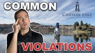 Canyon Lake POA | 5 VIOLATIONS to Watch Out For!