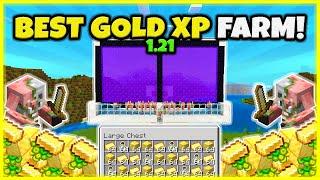 BEST GOLD AND XP FARM EVER!! (VERY FAST!) In Minecraft Bedrock 1.21