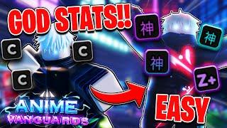 How To EASILY Get GOD STATS In Anime Vanguards Update 1