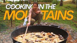 Cooked Paella Marinara in the Mountains, Sarah G Style! | #LifeWithTheGs