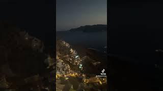 Santorini at night  #travel #british #filipino #shorts #viralvideo #greece