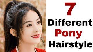 7 Different type pony hairstyle - easy hairstyle for girls | pony | ponytails