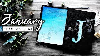 PLAN WITH ME | January 2022 Bullet Journal Setup | Snow Theme | Dano's Bujo