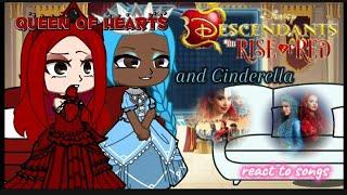 Queen of Hearts and Cinderella react to... {  DTROR songs- Red } [1/?]