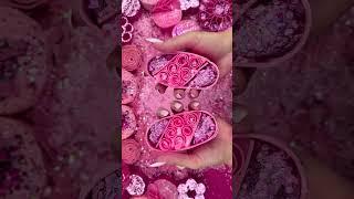 Pink ASMR SOAPCrushing soapCutting soap cubes #satisfying #asmr4k #oddlysatisfying #crushingsoap