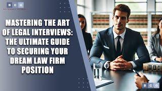 Mastering the Art of Legal Interviews The Ultimate Guide to Securing Your Dream Law Firm Position