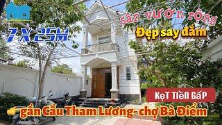 Bán biệt thự Hóc Môn siêu khủng 7x25m đẹp say đắm lòng người! Nhà bán Sân vườn kiểu Pháp #bds