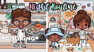 Family of 6 *AESTHETIC NIGHT ROUTINE*  *with voice ️* Toca Boca Life World 🩰