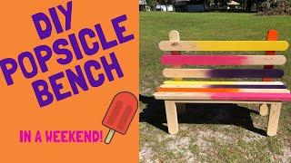 Fun DIY Popsicle Stick Bench!